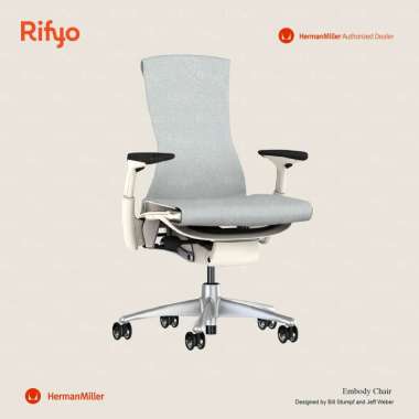 Herman Miller Embody Chair - Ergonomic Office Chair / Gaming Chair White/Dark Mineral