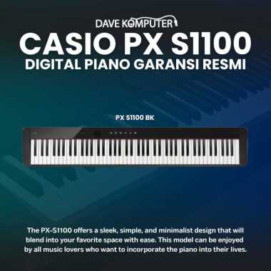 Casio PXS 1100 / PXS1100 / PX S1100 / PX-S1100 Digital Piano Garansi Resmi Hitam