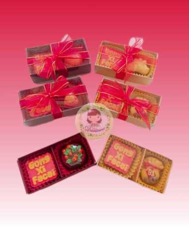 Souvenir isi 2 coklat imlek sincia bisa untuk sangjit pernikahan (ds bgr)