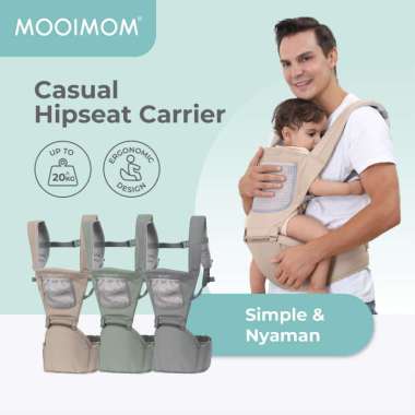 Gendongan Bayi Hipseat Nyaman - New Casual Hipseat Carrier MOOIMOM Forest