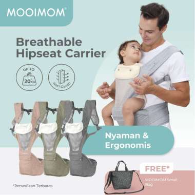 Gendongan Bayi Hipseat Tidak Gerah & Simple - New Breathable Hipseat Carrier MOOIMOM Olive