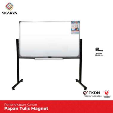 Papan Tulis Whiteboard Magnetic 90 x 180 SIngle Face (Baru)