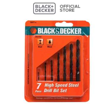 Black and Decker 15077G Set Mata Bor [7 pcs] Black/ Coffee