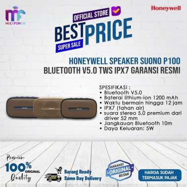 Honeywell Speaker Suono P100 Bluetooth V5.0 TWS IPX7 Garansi Resmi Blue