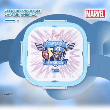 Goto Celosia X Disney Lunch Box Kotak Bekal Tempat Makan Anak Sekolah CAPTAIN AMERICA