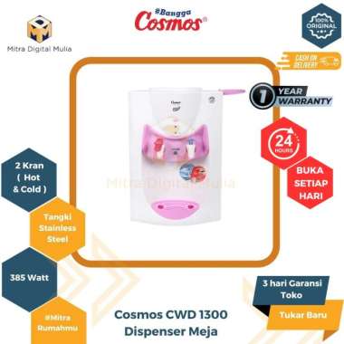 Cosmos CWD 1300 Dispenser Meja Panas & Dingin Putih