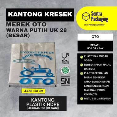 Kantong Plastik Kresek PUTIH SUSU Ukuran 28 (Ukuran Besar)