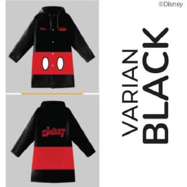 Goto Inari X Disney Raincoat Jas Mantel Hujan Ponco Dewasa Pria Wanita M BLACK MICKEY