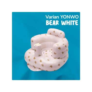 Goto Chicko Baby Chair Kursi Makan Sofa Angin Belajar Duduk Bayi YW99 BEAR WHITE