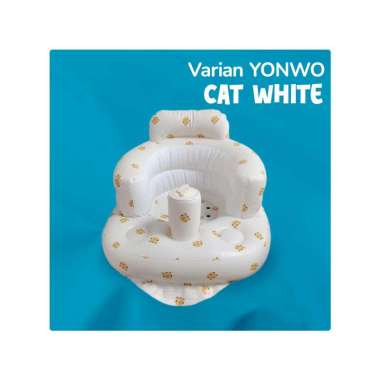 Goto Chicko Baby Chair Kursi Makan Sofa Angin Belajar Duduk Bayi YW99 CAT WHITE