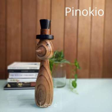 Patung Kayu Bali Pajangan Meja Pinokio Figure Dekorasi ruang tamu