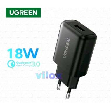 ugreen adapter cas fast qc charger 3.0 USB 18w kabel micro usb type c adapter saja