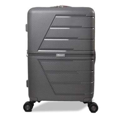 Dupont Koper Hardcase PP Anti Theft Zipper dan Expander dan TSA Size 24 Inch - 7041 Grey Smoked