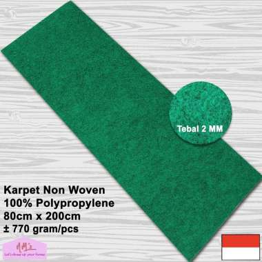 Miralon Karpet polos bludru non woven alas duduk masjid mushola pameran wedding 80 cm x 200 cm - NMs