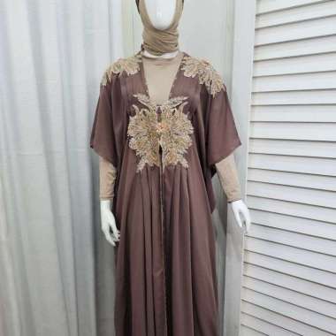 kaftan ayna baju gamis kaftan wanita remaja muslim terbaru 2021 kekinian termurah mewah original ele
