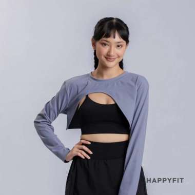 HF Long Sleeve Cut Out M Periwinkle