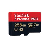SanDisk Extreme Pro MicroSD, 200MB/s R, 140MB/s W, 256GB, SD adaptor (SDSQXCD-256G-GN6MA)