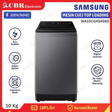 Mesin Cuci SAMSUNG Top Loading 10 Kg WA10CG4545BD (Eco Bubble)