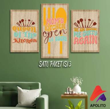 Promo Hiasan Dinding Kitchen Dapur Paket Set Isi 6 Wall Decor Quote ...
