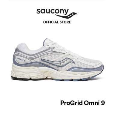Sepatu Lari Pria dan Wanita Saucony Progrid Omni 9 43 Ivory / Blue