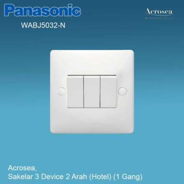 Panasonic Saklar 3 Device 2 Arah (Hotel)(1 Gang)