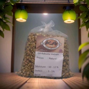 Green Bean (GB)/Biji kopi mentah Import Robusta Vietnam Natural 1 Kg