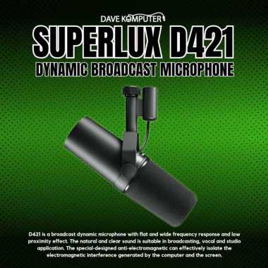 SUPERLUX D421 Dynamic Broadcast Microphone