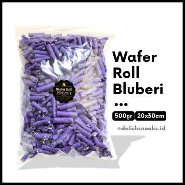 Aneka Snack 500 Gram / Cemilan / Camilan Grosir / Grosiran Kilo Kiloan Wafer Roll Bluberry