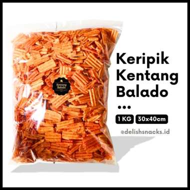 Delish Snacks / Keripik Kentang Balado (Grosir) 250gr 500gr 1 KG / Snack Cemilan Camilan Jajanan Jaj