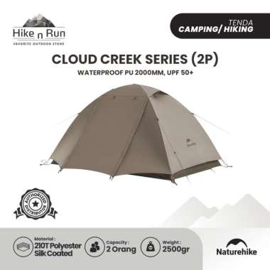 Tenda Camping Cloud Creek Series Naturehike CNK2300ZP024 Yunchuan Ultralight Tent 2P-3P 2P Brown