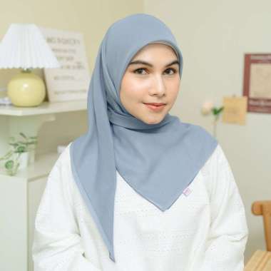 Lozy Hijab - Rara Plain Paris Japan Unfinished (Hijab Paris Polos Segiempat) Denim
