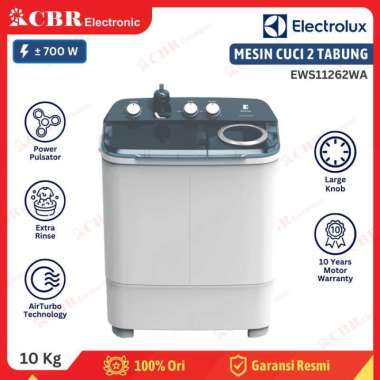 Mesin Cuci ELECTROLUX 2 Tabung 10 Kg EWS11262WA