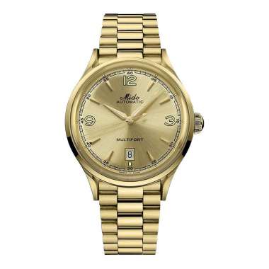 Jam Tangan Pria MIDO Multifort Powerwind M040.407.33.027.00 Champagne Dial Yellow Gold Stainless Steel Strap Gold