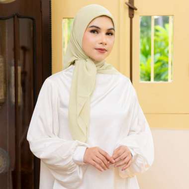 Lozy Hijab - Dya Voal (Hijab Segiempat Voal Polos Lasercut Zigzag) Mint