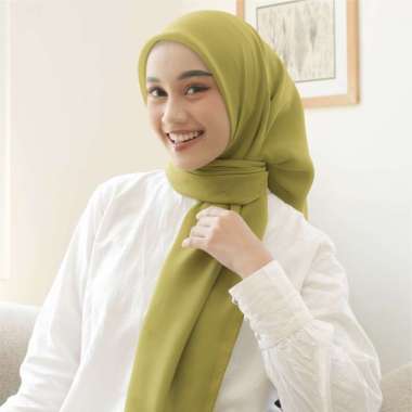 Lozy Hijab - Polly Cotton (Bella Square Premium) Zaitun