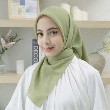 Lozy Hijab - Theya Voal (Hijab Segiempat Voal) Matcha