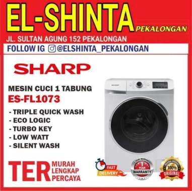 MESIN CUCI FRONT LOADING SHARP Series ES-FL1073