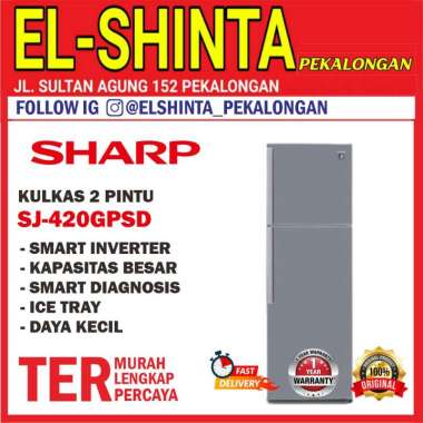 Kulkas 2 Pintu Sharp 420Liter SJ-420GP-SD