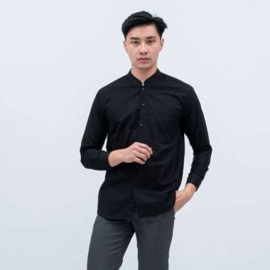 Houseofcuff Kemeja Pria Lengan Panjang Hitam L