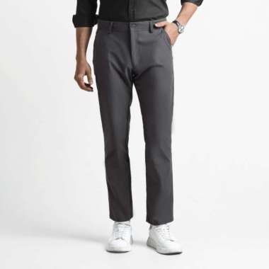Broodis Celana Chino Panjang Pria FLEX Chino Grey Pants GREY 32