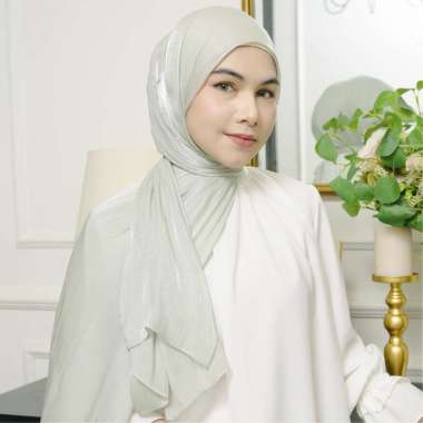 Lozy Hijab - Yora Silk Shawl (Pashmina Shimmer Silk) Soft Sage