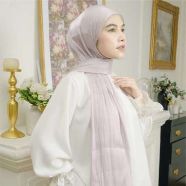 Lozy Hijab - Yora Silk Shawl (Pashmina Shimmer Silk) Soft Lilac