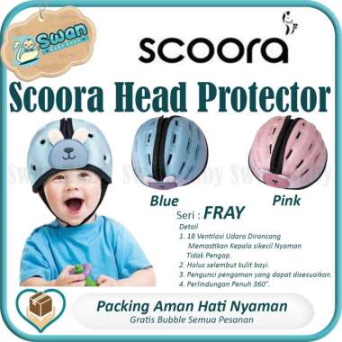 Scoora Fray Head Protector Helm Pelindung Kepala Anak Anti Bentur Purple