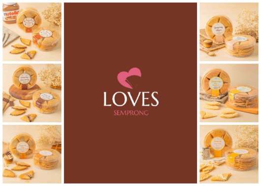 Kue Semprong Toples By Loves Semprong Rasa Nutella / Coklat / Wijen / Original / Choco Cheese Coklat