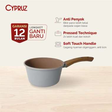 Cypruz Hercules Series Sauce Pan Abu-Abu 16cm