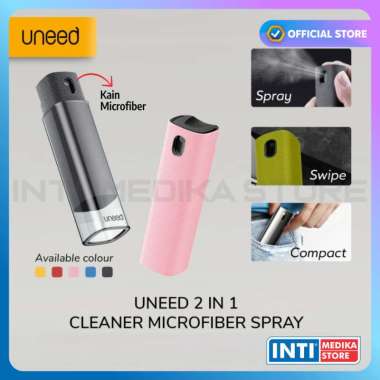 UNEED - Screen Cleaner 2in1 Spray + Kain Microfiber | Pembersih Lensa & Layar LCD HP Laptop Monitor 