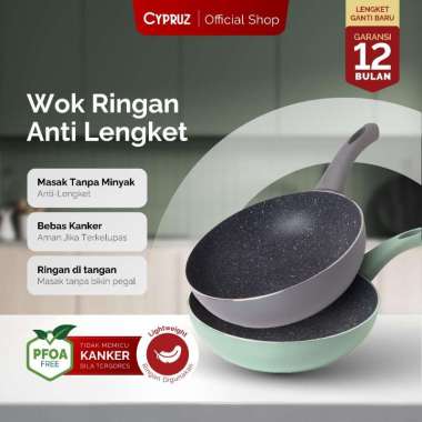 Cypruz Featherlight Series Fry Wok 24cm Grey