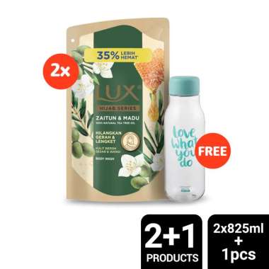 Promo Harga LUX Hijab Series Body Wash Zaitun & Madu 825 ml - Blibli