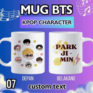 Mug Kartun BTS Kpop Custom Mug Keramik 7. JIMIN