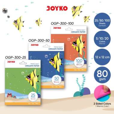 JOYKO Origami Paper Kertas Lipat Seni OGP-300 12 x 12 cm 25 Lembar